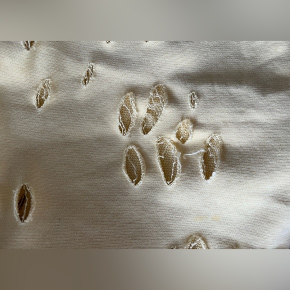 R13 SUPER DISTRESSED OVERSIZED CREWNECK - WASHED YELLOW - Picture 4 of 4